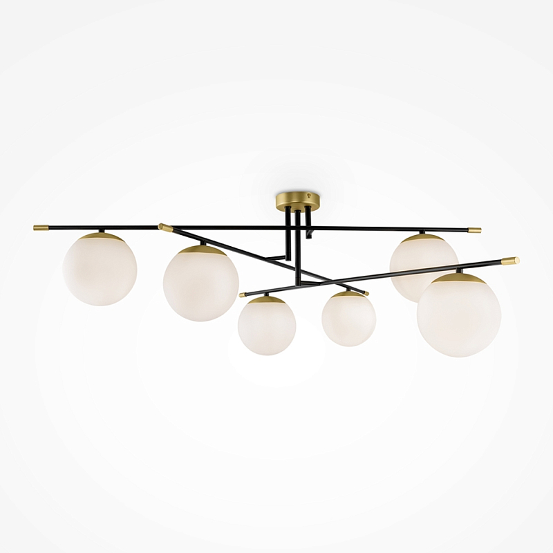Потолочный светильник Spike Balls Hanging Lamp Белый Золотой Черный в Санкт-петербурге | Loft Concept 