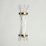 Подвесной светильник с цилиндром из прозрачных стеклянных трубок Nembus варинант исполнения - 5 | Loft Concept в Санкт-петербурге