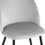 Мягкий стул в сером велюре Miruna Chair варинант исполнения - 7 | Loft Concept в Санкт-петербурге