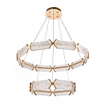 Люстра с 2-мя кольцами с текстурным природным рисунком IceFlame варинант исполнения - 1 | Loft Concept в Санкт-петербурге