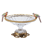 Чаша стеклянная с фигурками разноцветных попугаев на ободке 41 Eden Garden варинант исполнения - 1 | Loft Concept в Санкт-петербурге