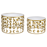 Набор из двух столов из металла Brass Symphony Moon варинант исполнения - 2 | Loft Concept в Санкт-петербурге