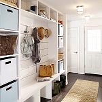 Потолочный светильник для ванных комнат со стеклянным плафоном и одной лампой Hinkley варинант исполнения - 2 | Loft Concept в Санкт-петербурге