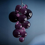 Люстра Grape Balls Сливовый цвет стекла варинант исполнения - 1 | Loft Concept в Санкт-петербурге
