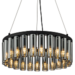 Люстра со стеклянными цилиндрическими плафонами Luminous Cylinders Smoky Round варинант исполнения - 1 | Loft Concept в Санкт-петербурге