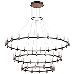 Люстра подвесная с тремя круглыми ярусами и цилиндрическими плафонами Arnaut Light варинант исполнения - 2 | Loft Concept в Санкт-петербурге