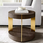 Дизайнерский журнальный стол круглый на 4-х ножках с подстольем Hufok варинант исполнения - 1 | Loft Concept в Санкт-петербурге