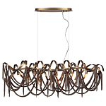 Люстра подвесная линейная с переплетенными металлическими лентами и цепочками Atlantis Chain варинант исполнения - 4 | Loft Concept в Санкт-петербурге