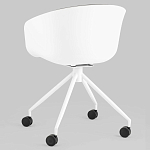 Офисное кресло из пластика с мягким сиденьем Eggshell Grey варинант исполнения - 6 | Loft Concept в Санкт-петербурге