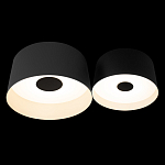 Потолочный светильник с 2-мя цилиндрическими абажурами серого и черного цвета Urban Dome варинант исполнения - 2 | Loft Concept в Санкт-петербурге