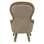 Кресло с мягкой обивкой из коричневого велюра на 4-х деревянных ножках Evelyn Classical Armchair варинант исполнения - 2 | Loft Concept в Санкт-петербурге