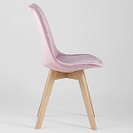 Стул с мягким велюровым сиденьем Arvika Pink варинант исполнения - 2 | Loft Concept в Санкт-петербурге