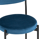 Стул с круглым сиденьем на металлическом основании ALFIE CHAIR Blue варинант исполнения - 6 | Loft Concept в Санкт-петербурге