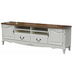 ТВ-тумба в стиле прованс из массива дерева Montmartre Wooden Provence TV Stand варинант исполнения - 1 | Loft Concept в Санкт-петербурге