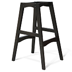 Барный стул со спинкой и подлокотниками на 4-х черных ножках Douglas Rhombus Коричневый Велюр варинант исполнения - 5 | Loft Concept в Санкт-петербурге