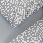 Постельное белье серого цвета с рисунком 200х220 см Blossom Essence варинант исполнения - 3 | Loft Concept в Санкт-петербурге