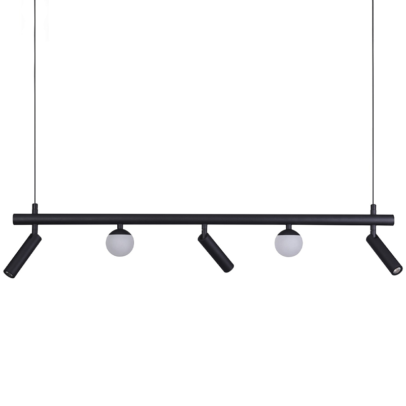 Линейный светодиодный светильник Longo Linear Hanging Lamp Черный Белый в Санкт-петербурге | Loft Concept 