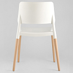 Пластиковый стул на ножках из массива бука Ferret White 4 шт варинант исполнения - 6 | Loft Concept в Санкт-петербурге
