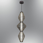 Подвесной светильник вертикальный с плетеным металлическим каркасом Metal Interweaving варинант исполнения - 1 | Loft Concept в Санкт-петербурге
