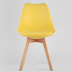 Стул с основой из пластика и мягким сиденьем Arvika Yellow варинант исполнения - 2 | Loft Concept в Санкт-петербурге