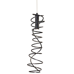 Подвесной светильник светодиодный из металла со спиральным декоративным элементом черный Metal Spiral варинант исполнения - 6 | Loft Concept в Санкт-петербурге