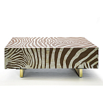 Кофейный стол Kenya Coffee Table Bone Inlay ZEBRA Beige  варинант исполнения - 2 | Loft Concept в Санкт-петербурге