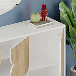 Комод с 3-мя дверцами и выдвижным ящиком цвета светлый дуб SPARK CONSOLE WHITE варинант исполнения - 4 | Loft Concept в Санкт-петербурге