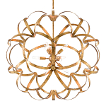 Люстра круглая в виде объёмного цветка Golden Flower Sphere варинант исполнения - 2 | Loft Concept в Санкт-петербурге