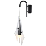 Бра черного цвета с плафоном из рельефного стекла Glass Pod варинант исполнения - 1 | Loft Concept в Санкт-петербурге