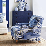 Кресло Trumann Club Chair Blue Landscape синий пейзаж варинант исполнения - 3 | Loft Concept в Санкт-петербурге