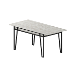 Стол обеденный с прямоугольной столешницей пыльного белого цвета на 4-х металлических ножках PAL ANCIENT WHITE варинант исполнения - 1 | Loft Concept в Санкт-петербурге