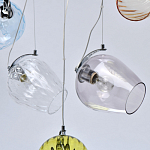 Люстра линейная с 5-ю разноцветными стеклянными плафонами Kaleido варинант исполнения - 12 | Loft Concept в Санкт-петербурге