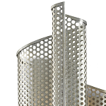 Бра серебряное изогнутой формы с перфорацией Perforation варинант исполнения - 1 | Loft Concept в Санкт-петербурге