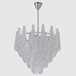 Люстра с подвесками из рифленного стекла в форме капель Textured Glass Chandelier варинант исполнения - 4 | Loft Concept в Санкт-петербурге