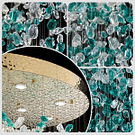 Люстра зеленая каскадная Green Light CascadeDroplet Chandelier варинант исполнения - 3 | Loft Concept в Санкт-петербурге