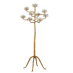 Торшер золотой в виде растения Golden Flower Glade варинант исполнения - 3 | Loft Concept в Санкт-петербурге