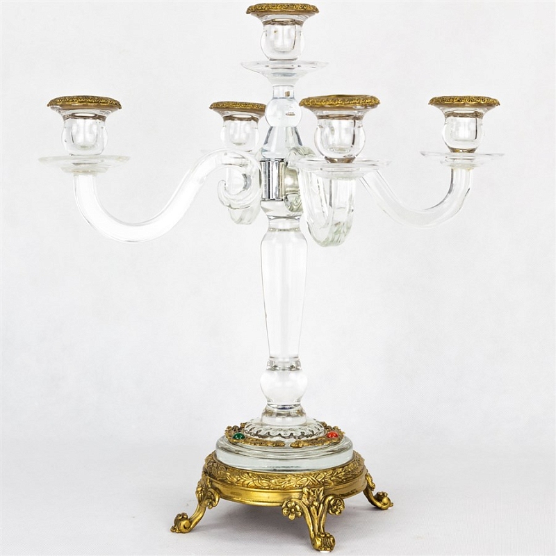 Подсвечник Transparent Candlestick Бронза Прозрачный (Transparent) в Санкт-петербурге | Loft Concept 