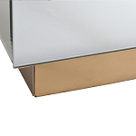 Столик журнальный зеркальный с золотым декором Gold Painted Mirror Table варинант исполнения - 3 | Loft Concept в Санкт-петербурге