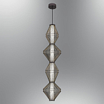 Подвесной светильник вертикальный с плетеным металлическим каркасом Metal Interweaving варинант исполнения - 2 | Loft Concept в Санкт-петербурге