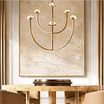 Люстрас 6-ю мраморными плафонами в форме купола Light Warm Light варинант исполнения - 3 | Loft Concept в Санкт-петербурге