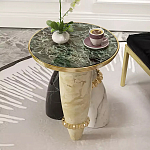 Дизайнерский журнальный стол круглый на 3-х фигурных ножках Cuzadit варинант исполнения - 1 | Loft Concept в Санкт-петербурге