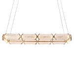 Люстра прямоугольная с текстурным природным рисунком IceFlame варинант исполнения - 4 | Loft Concept в Санкт-петербурге