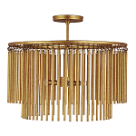 Потолочный светильник двухъярусный золотого цвета Metal Tentacles варинант исполнения - 3 | Loft Concept в Санкт-петербурге