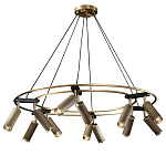 Люстра круглая с медными фактурными плафонами Trustworthiness варинант исполнения - 1 | Loft Concept в Санкт-петербурге