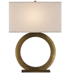 Настольная лампа с корпусом в форме кольца и прямоугольным абажуром French Ring варинант исполнения - 3 | Loft Concept в Санкт-петербурге