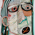 Арт-Объект плетеный из нитей большой портрет Joana Schneider  варинант исполнения - 2 | Loft Concept в Санкт-петербурге