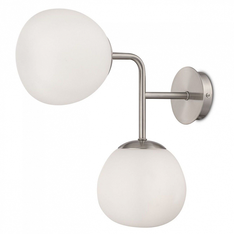 Бра Tiepolo Ball Sconces Double nickel Никель Белый в Санкт-петербурге | Loft Concept 