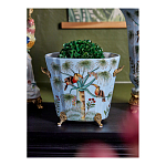 Кашпо из голубого фарфора с бронзовыми элементами Blue Garden варинант исполнения - 5 | Loft Concept в Санкт-петербурге