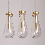 Люстра с 7-ю прозрачными плафонами из стекла в форме капли Lucid Rain  варинант исполнения - 6 | Loft Concept в Санкт-петербурге