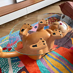 Дизайнерский журнальный стол с основанием в виде кота Bivan варинант исполнения - 2 | Loft Concept в Санкт-петербурге